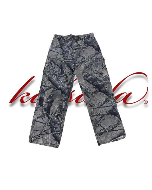 CAMO DOUBLE KNEE CARPENTER PANTS (BAGGY)