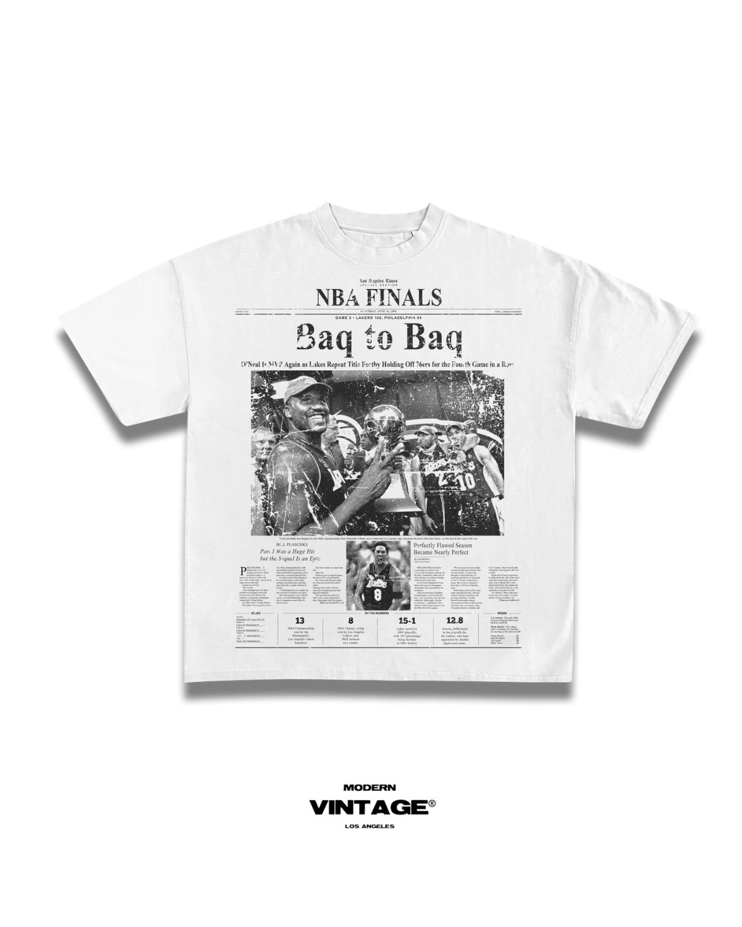 “2001 BAQ TO BAQ CHAMPS” TEE (WHITE) - Hype Home Studios