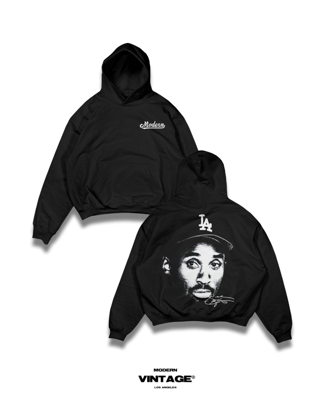 KOBE “LA” HOODIE (BLACK) - Hype Home Studios